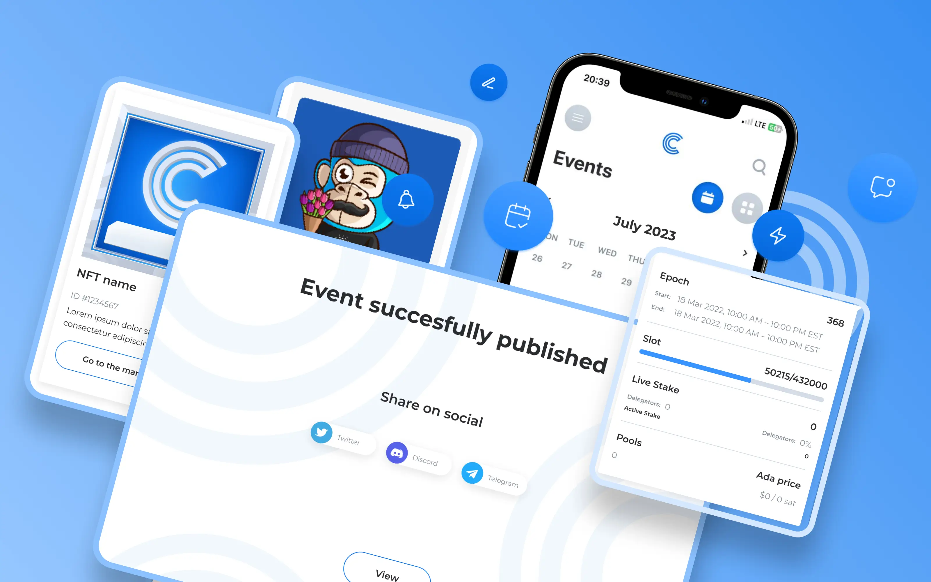 Calendar for creating crypto community events – Nyoka